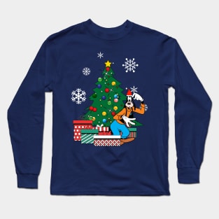 Goofy Around The Christmas Tree Long Sleeve T-Shirt